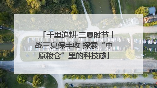 千里追耕·三夏时节丨战三夏保丰收 探索“中原粮仓”里的科技感