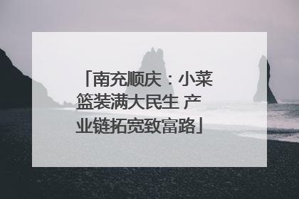 南充顺庆：小菜篮装满大民生 产业链拓宽致富路