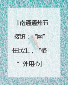南通通州五接镇：“网”住民生，“格”外用心