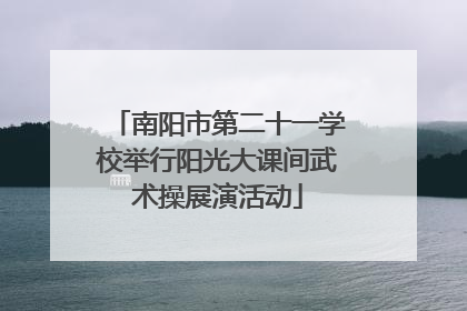 南阳市第二十一学校举行阳光大课间武术操展演活动