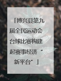 博兴县第九届全民运动会台球比赛构建起赛事经济“新平台”