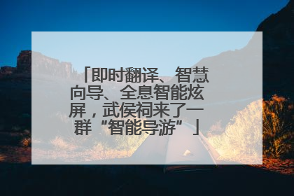 即时翻译、智慧向导、全息智能炫屏，武侯祠来了一群“智能导游”