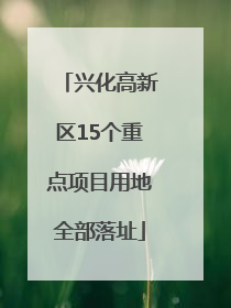兴化高新区15个重点项目用地全部落址