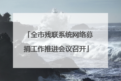 全市残联系统网络募捐工作推进会议召开
