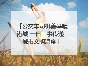公交车司机善举暖港城 一日三事传递城市文明温度