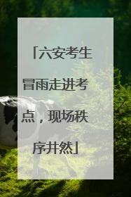 六安考生冒雨走进考点，现场秩序井然