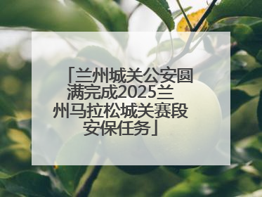 兰州城关公安圆满完成2025兰州马拉松城关赛段安保任务