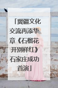 冀疆文化交流再添华章《石榴花开别样红》石家庄成功首演