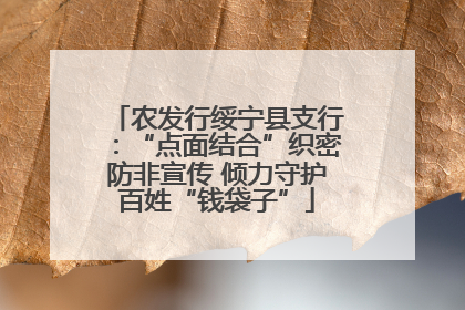 农发行绥宁县支行：“点面结合”织密防非宣传 倾力守护百姓“钱袋子”