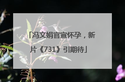 冯文娟官宣怀孕，新片《731》引期待