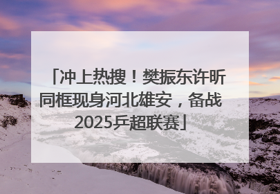 冲上热搜！樊振东许昕同框现身河北雄安，备战2025乒超联赛