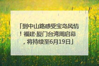 到中山路感受宝岛风情！福建·厦门台湾周启幕，将持续至6月19日