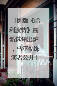 剧版《哈利波特》最新选角出炉，马尔福饰演者公开
