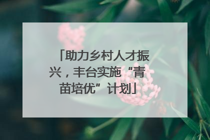 助力乡村人才振兴，丰台实施“青苗培优”计划