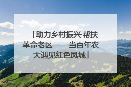 助力乡村振兴·帮扶革命老区——当百年农大遇见红色凤城