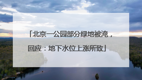 北京一公园部分绿地被淹，回应：地下水位上涨所致