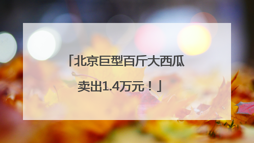 北京巨型百斤大西瓜卖出1.4万元！