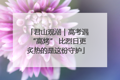 君山观潮｜高考遇“高烤” 比烈日更炙热的是这份守护