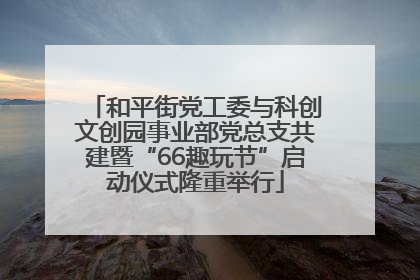 和平街党工委与科创文创园事业部党总支共建暨“66趣玩节”启动仪式隆重举行