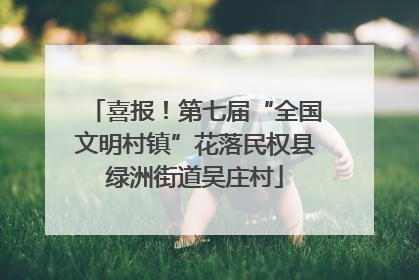 喜报！第七届“全国文明村镇”花落民权县绿洲街道吴庄村