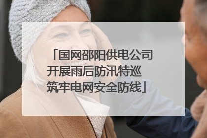 国网邵阳供电公司开展雨后防汛特巡 筑牢电网安全防线