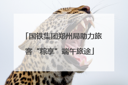 国铁集团郑州局助力旅客“粽享”端午旅途