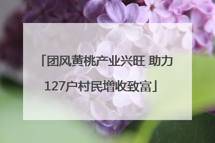 团风黄桃产业兴旺 助力127户村民增收致富