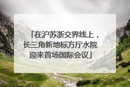 在沪苏浙交界线上，长三角新地标方厅水院迎来首场国际会议