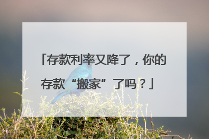 存款利率又降了，你的存款“搬家”了吗？