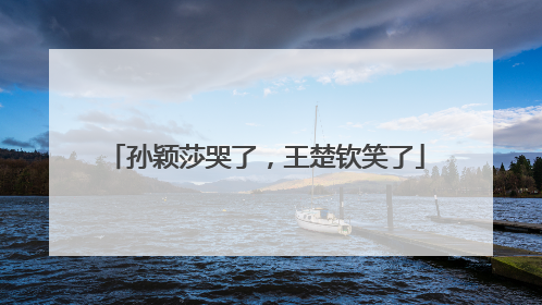孙颖莎哭了，王楚钦笑了