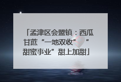 孟津区会盟镇：西瓜甘蔗“一地双收” “甜蜜事业”甜上加甜
