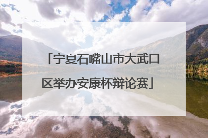 宁夏石嘴山市大武口区举办安康杯辩论赛