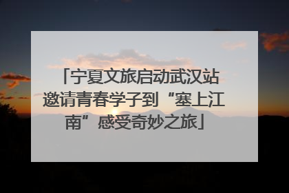 宁夏文旅启动武汉站 邀请青春学子到“塞上江南”感受奇妙之旅