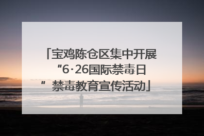 宝鸡陈仓区集中开展“6･26国际禁毒日”禁毒教育宣传活动