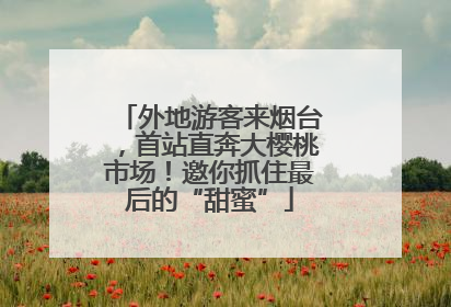 外地游客来烟台，首站直奔大樱桃市场！邀你抓住最后的“甜蜜”