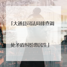 大通县司法局排查调处矛盾纠纷惠民生
