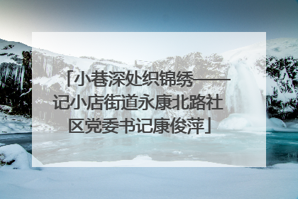 小巷深处织锦绣——记小店街道永康北路社区党委书记康俊萍