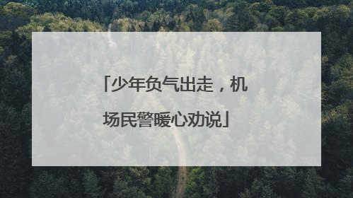 少年负气出走，机场民警暖心劝说