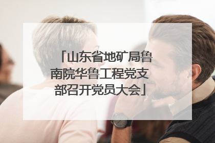 山东省地矿局鲁南院华鲁工程党支部召开党员大会