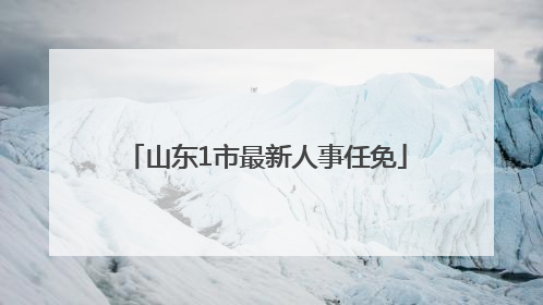山东1市最新人事任免