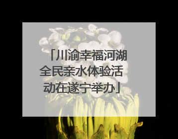 川渝幸福河湖全民亲水体验活动在遂宁举办