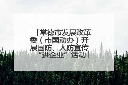 常德市发展改革委（市国动办）开展国防、人防宣传“进企业”活动
