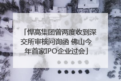 悍高集团曾两度收到深交所审核问询函 佛山今年首家IPO企业过会
