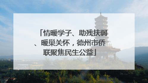 情暖学子、助残扶弱、暖巢关怀，德州市侨联聚焦民生公益
