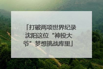 打破两项世界纪录 沈阳这位“神投大爷”梦想挑战库里
