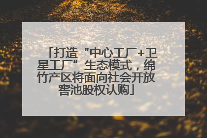 打造“中心工厂+卫星工厂”生态模式，绵竹产区将面向社会开放窖池股权认购