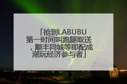 抢到LABUBU第一时间叫跑腿取送，顺丰同城等即配成潮玩经济参与者