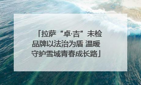 拉萨“卓·吉”未检品牌以法治为盾 温暖守护雪域青春成长路