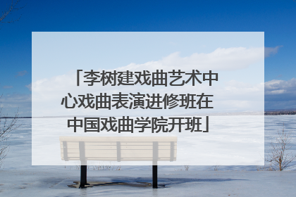 李树建戏曲艺术中心戏曲表演进修班在中国戏曲学院开班