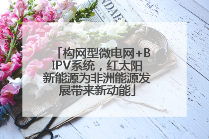 构网型微电网+BIPV系统，红太阳新能源为非洲能源发展带来新动能